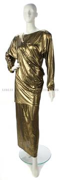 A Krizia Gold Sculptural Dress