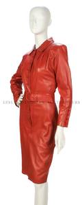 An Emilio Pucci Red Leather Dress