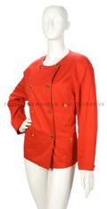 A Chanel Red Cotton Jacket