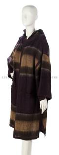 A Christian Dior Purple Mohair Coat
