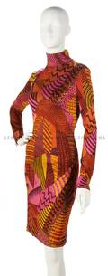 A Missoni Multicolor Geometric Print Silk Dress