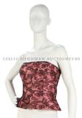 A Christian Lacroix Pink Silk and Black Lace Bustier