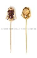 Two 14 Karat Yellow Gold Stick Pins
