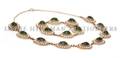 A Group of 14 Karat Yellow Gold Jade and Cultured Pearl Jewelry