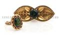 A Group of 14 Karat Yellow Gold and Green Tourmaline Jewelry HJ Wilm German Circa 1940