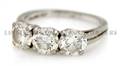 A Platinum and Diamond Three Stone Ring