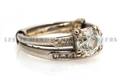A 14 Karat White Gold and Diamond Ring Soldered Set