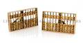 A Pair of 14 Karat Yellow Gold Cufflinks in an Abacus Motif