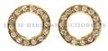 A Pair of 14 Karat Yellow Gold and Diamond Earclips