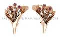 A Pair of 14 Karat Rose Gold Ruby and Diamond Earclips