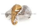 An 18 Karat Two Tone Gold and Diamond Elephant Brooch Toliro