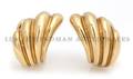 A Pair of 18 Karat Yellow Gold Fluted Earclips