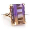 A 14 Karat Yellow Gold and Ametrine Ring
