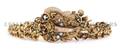 A 14 Karat Yellow Gold Seed Pearl and Diamond Bracelet