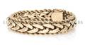 A 14 Karat Yellow Gold Rope and Wheat Link Bracelet