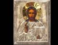 RUSSIAN ICON WITH SILVER GILT OKHLAD