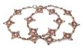 A Pair of David Mandel The Show Must Go On Pink Floral Rhinestone Matching Necklaces