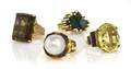 A Group of Yellow Gold and Gemstone Jewelry
