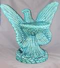 518 Antique Majolica Spread Eagle Pedestal
