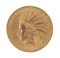A 1910 US 10 Indian Gold Coin