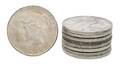 A Group of Nine US Silver Peace Dollars