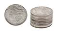 A Collection of Ten US Silver Morgan Dollars