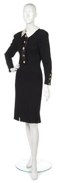 An Adolfo Black Knit Dress