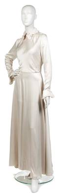 A Galanos Cream Silk Evening Jumpsuit