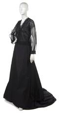 A Bill Blass Black Two Piece Evening Ensemble