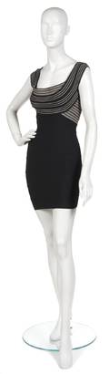 An Herve Leger Couture Black and White Bandage Dress