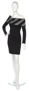 A Patrick Kelly Black Wool Jersey Dress