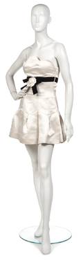 A Chanel Ivory Silk Mini Dress