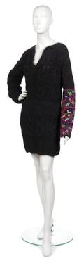 A Joan Vass Black Tunic with a Peruvian Sleeve