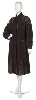 A Revillon Brown Persian Lamb Coat