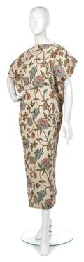 A Joan Vass Floral Applique Upholstery Sack Dress