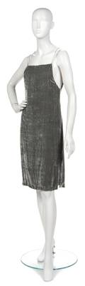 A Joan Vass Grey Velvet Sheath Dress