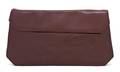 A Bottega Veneta Burgundy Leather Envelope Clutch