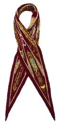 An Hermes Pleated Silk Scarf