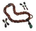 A Gerda Lynggaard Brown Resin Multistrand Necklace