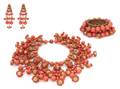 A Miriam Haskell Coral Beaded Demi Parure