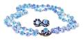 A Miriam Haskell Blue Frosted Beaded Necklace