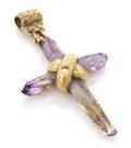 An Robert Goossens for Chanel 18 Karat Yellow Gold and Amethyst Cross Pendant
