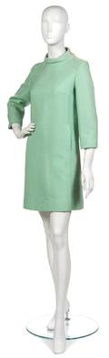 A Pierre Cardin Green Wool Dress
