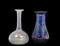 TWO DANIEL CRICHTON GLASS VASES
