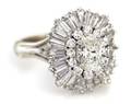 A Platinum and Diamond Cluster Ring