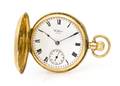 An 18 Karat Yellow Gold Hunter Case Waltham Pocketwatch Waltham Circa 1917