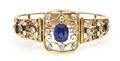 An Important Edwardian Platinum Topped Gold Natural Sapphire and Diamond Bracelet