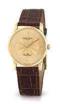 An 18 Karat Yellow Gold Mechanical Cellini Wristwatch Rolex