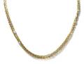 A 14 Karat Yellow Gold and Diamond Station Necklace