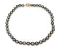 A Single Strand Graduated Cultured Tahitian Pearl Necklace